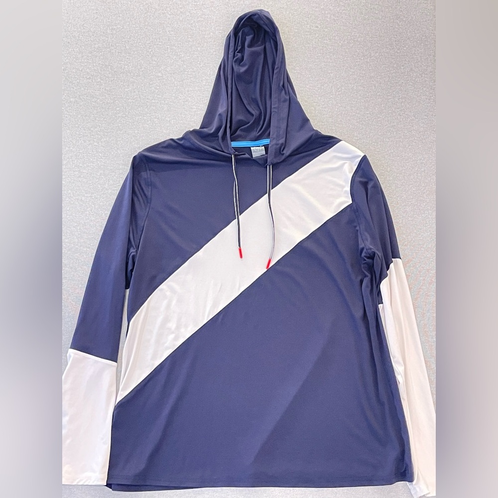 Champion XXL Navy White Athletic Hoodie | Performance Pullover - Picture 1 of 5